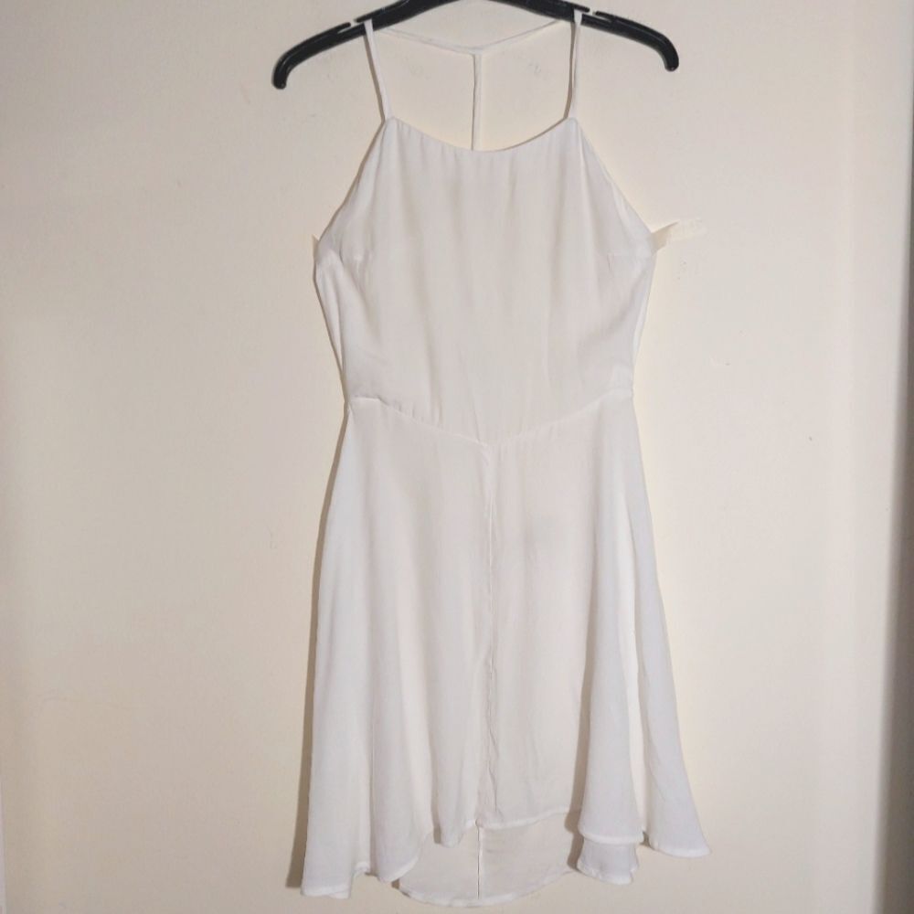 Elegant White Spaghetti Strap Dress
